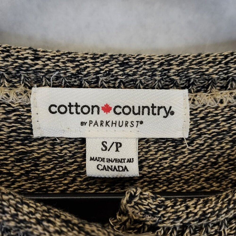 Cotton Country Parkhurst Henley Sweater Women S Knit Canada Maple Preppy Cabin - Picture 9 of 13